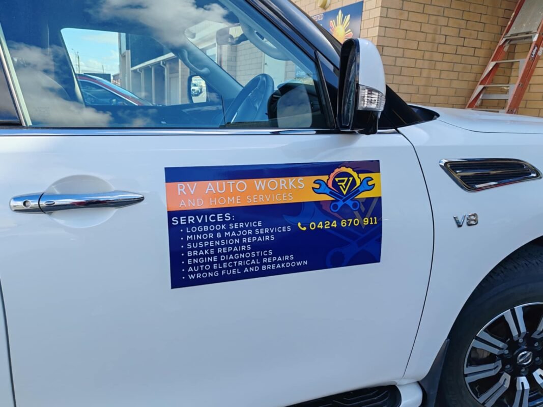 car magnet sign